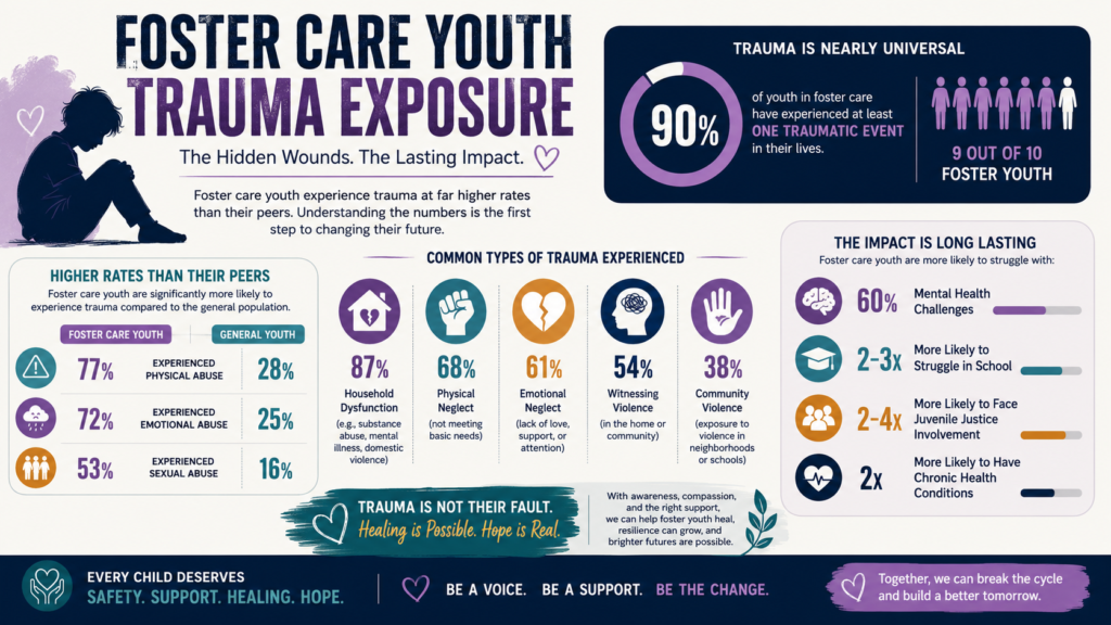 foster care youth statistics on trauma exposure
